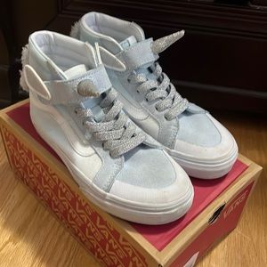 Vans light blue unicorn sneakers